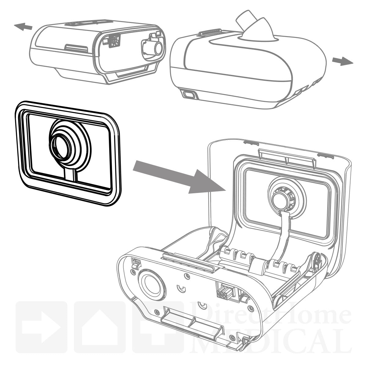 Water Chamber Tank Flip Lid Seal for DreamStation Heated Humidifiers 缩略图 2