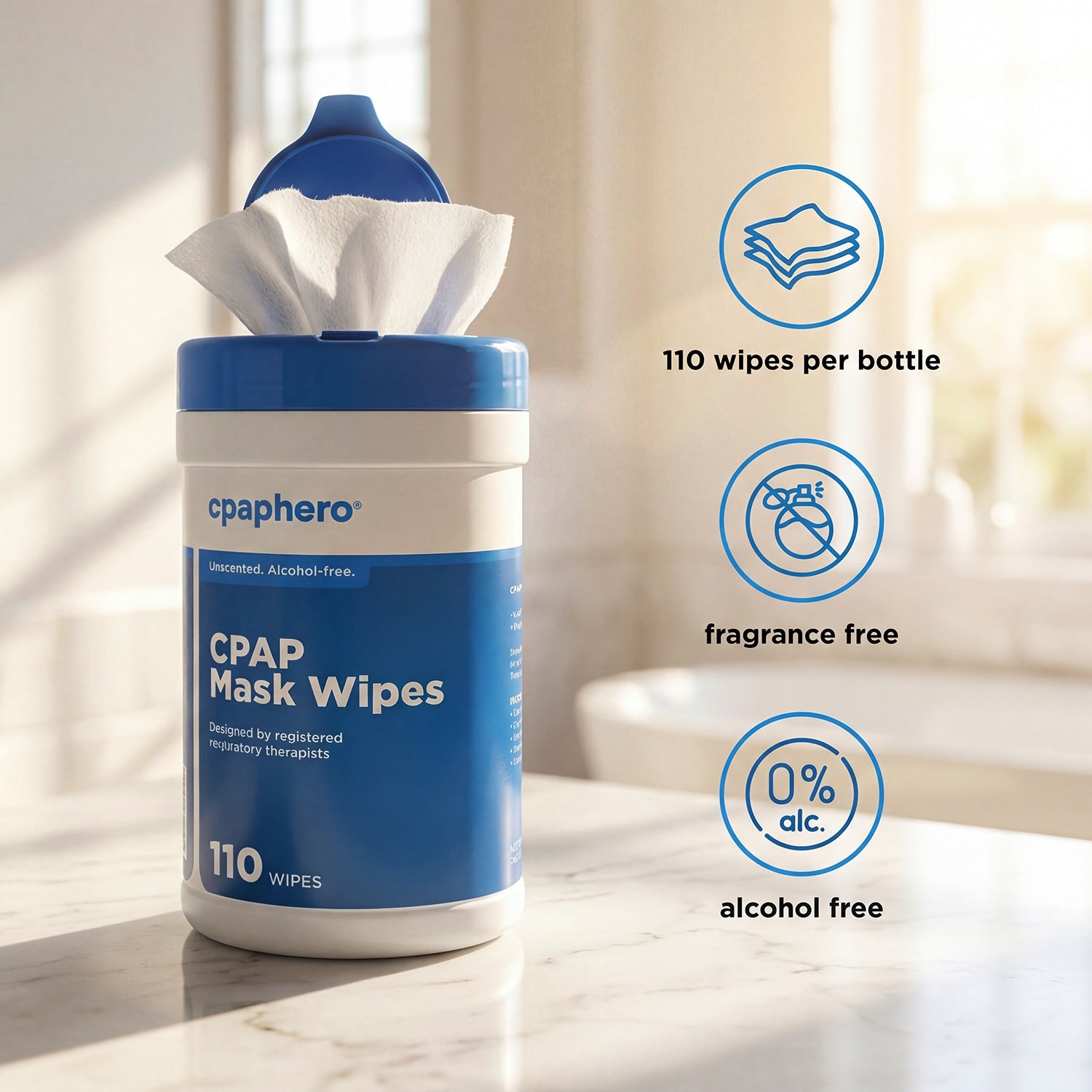 CPAPhero CPAP Mask & Tube Cleaning Wipes 缩略图 2