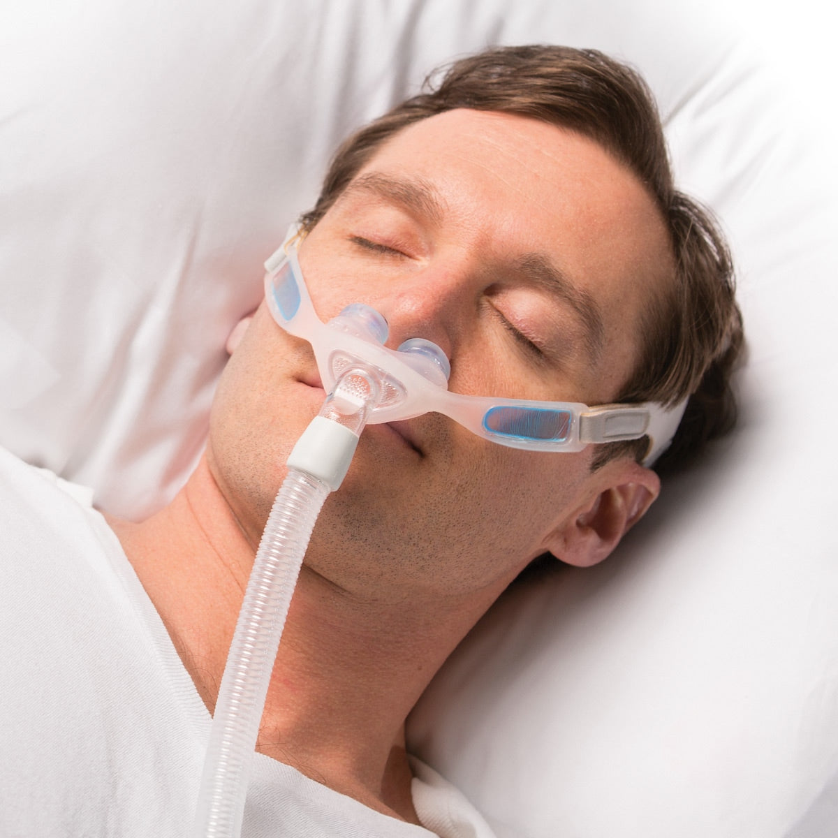 Nuance Pro Gel Nasal Pillows CPAP Mask FitPack with Headgear 缩略图 3