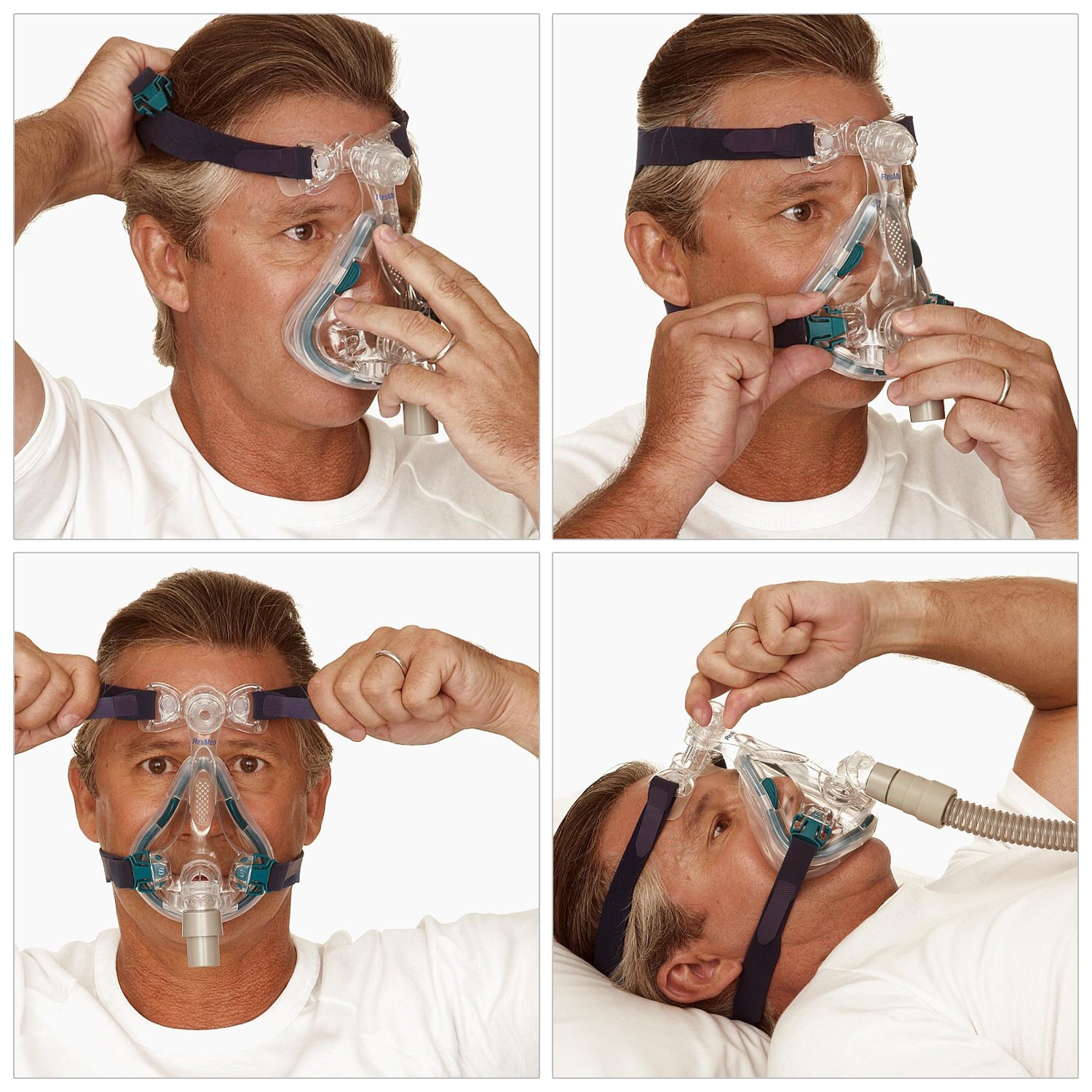 Mirage Quattro Full Face CPAP Mask with Headgear 缩略图 7