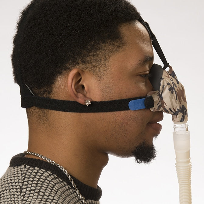 SleepWeaver Advance Soft Cloth Nasal CPAP Mask with Headgear 缩略图 2